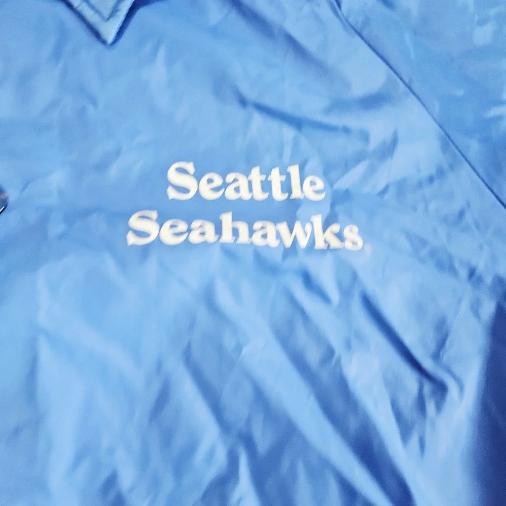 VINTAGE Seatle Seahawks Coach Jacket Mens M Blue MVP Windbreaker
